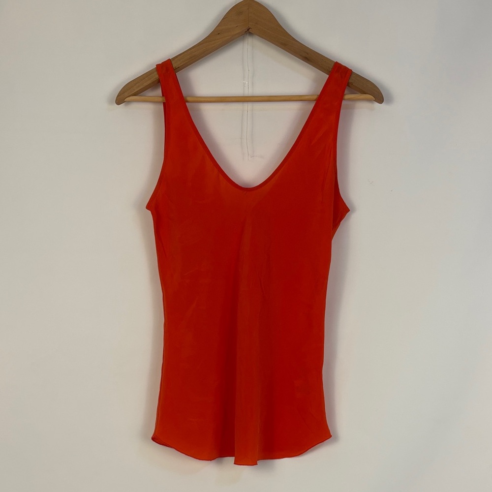 Babaton Aritzia Silk Orange Women's Tank Top xs